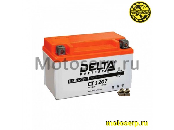 Купить  Аккумулятор 12в  7а (152/87/95) низкий гелевый Delta (шт)  (Алькор CT 1207 купить с доставкой по Москве и России, цена, технические характеристики, комплектация фото  - motoserp.ru