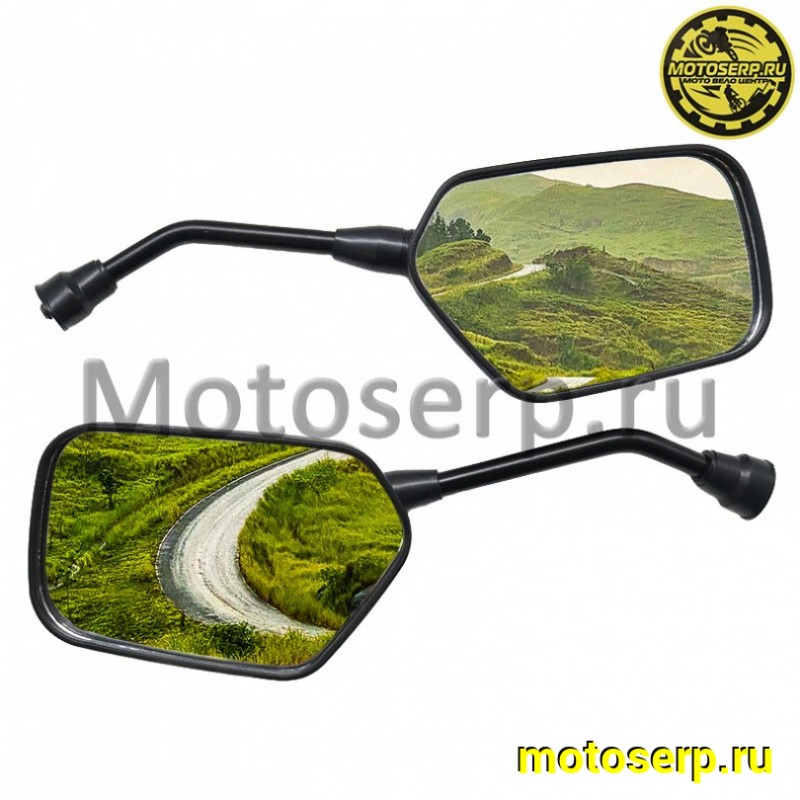 Купить  Зеркала (d-8mm, прав резьба) квадр Мопед, Скутер и др. пластик черн. (пар) (Дан (TATA 10547862 (MM 15861 (ML 02621 купить с доставкой по Москве и России, цена, технические характеристики, комплектация фото  - motoserp.ru