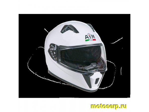 Купить  Шлем закрытый AiM JK320 White Glossy S (шт) (AIM 320-007-S купить с доставкой по Москве и России, цена, технические характеристики, комплектация фото  - motoserp.ru