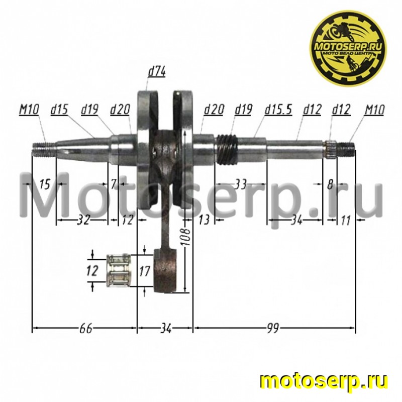 Купить  Коленвал (вал коленчатый) Honda АF-18/24 CN (шт) (ML 3118 (R1 (TATA 10055504 купить с доставкой по Москве и России, цена, технические характеристики, комплектация фото  - motoserp.ru
