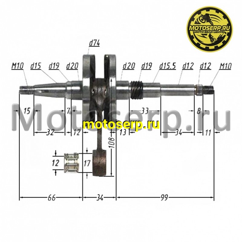 Купить  Коленвал (вал коленчатый) Honda АF-18/24 CN (шт) (ML 3118 (R1 (TATA 10055504 купить с доставкой по Москве и России, цена, технические характеристики, комплектация фото  - motoserp.ru