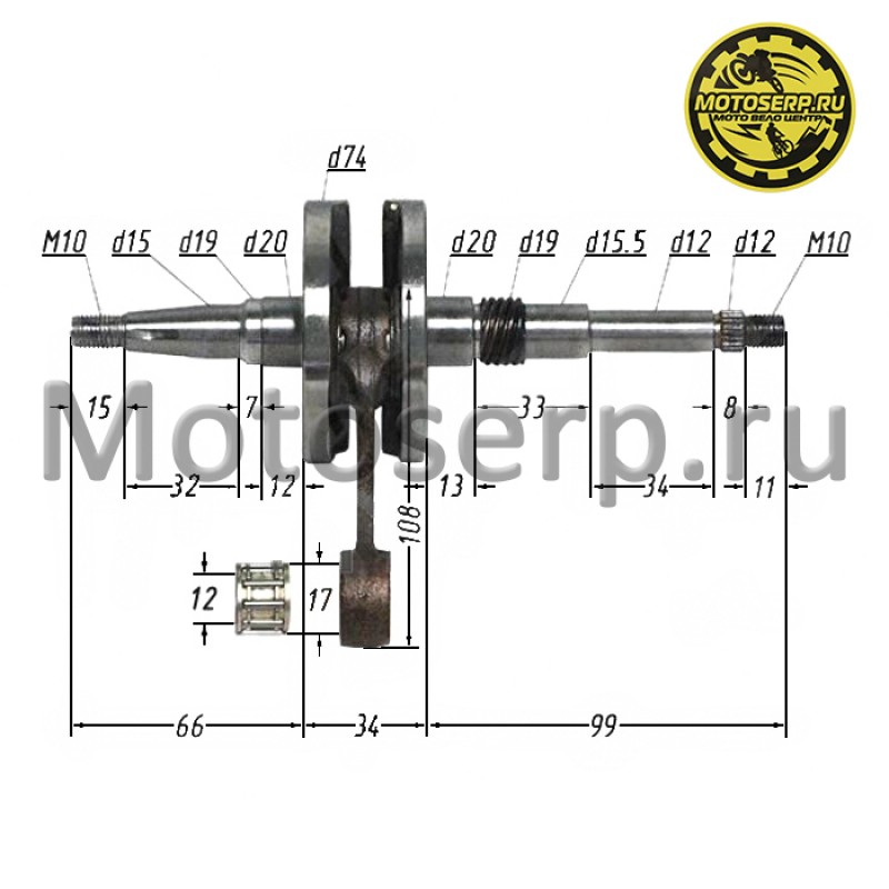 Купить  Коленвал (вал коленчатый) Honda АF-18/24 CN (шт) (ML 3118 (R1 (TATA 10055504 купить с доставкой по Москве и России, цена, технические характеристики, комплектация фото  - motoserp.ru
