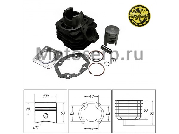 Купить  ЦПГ, поршневая группа Honda DIO AF18/24/27  50cc d39; p12 (TW) "SEE" (шт)  (MT C-1031 (К-дар 2100101 купить с доставкой по Москве и России, цена, технические характеристики, комплектация фото  - motoserp.ru