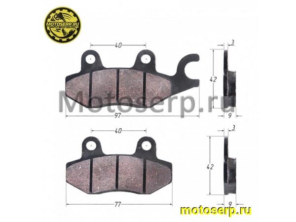 Купить  Колодки тормозные диск Nirvana, YM Scorpion (задние), Patron Sport250 (задние), (с правым ухом) (пар) (R1 (ANKON 009607 (TATA 16102332 (MT K-4512 купить с доставкой по Москве и России, цена, технические характеристики, комплектация фото  - motoserp.ru