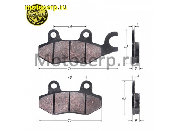 Купить  Колодки тормозные диск Nirvana, YM Scorpion (задние), Patron Sport250 (задние), (с правым ухом) (пар) (R1 (ANKON 009607 (TATA 16102332 (MT K-4512 купить с доставкой по Москве и России, цена, технические характеристики, комплектация фото  - motoserp.ru