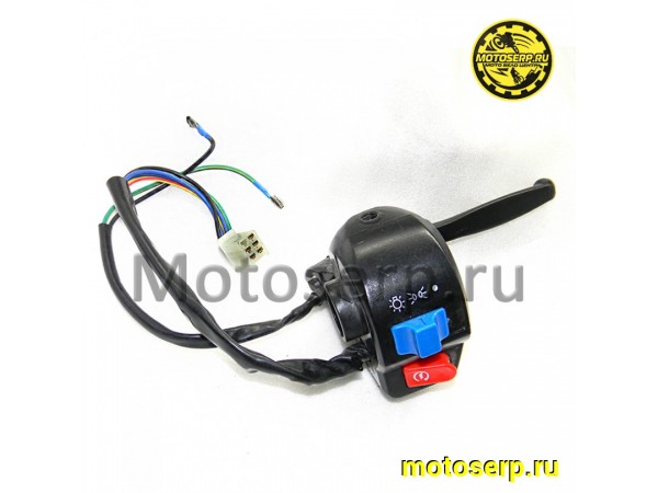Купить  Переключатели руля (ПК) блок переключателя (5+2) Скутер с рычагоми стопом (5пров) (правый) с рычагом (шт) (0 купить с доставкой по Москве и России, цена, технические характеристики, комплектация фото  - motoserp.ru