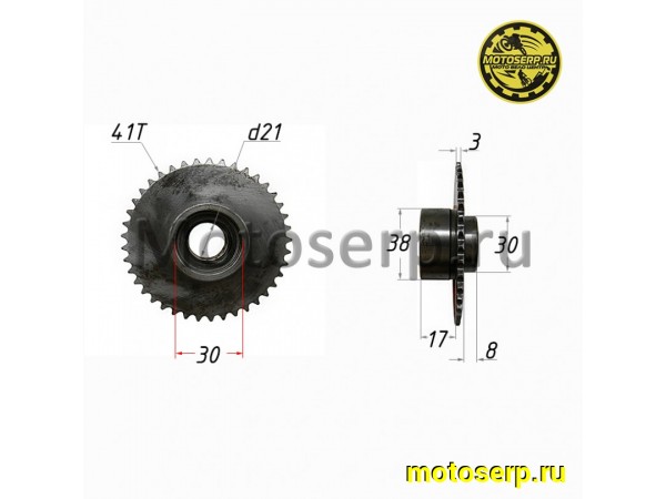 Купить  Шестерня (звездочка) ГРМ распредвала 139FMB (41Т) Delta и др. . (шт) (Дан купить с доставкой по Москве и России, цена, технические характеристики, комплектация фото  - motoserp.ru