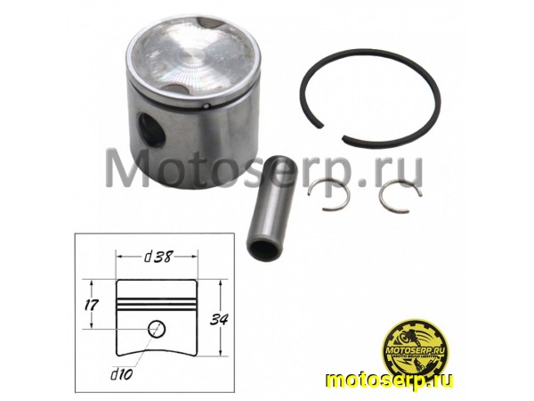 Купить  Поршень Partner D38, p-10; хром в сб Б/П (комп) (0 купить с доставкой по Москве и России, цена, технические характеристики, комплектация фото  - motoserp.ru