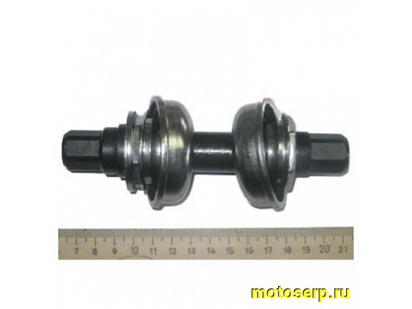Купить  Вал каретки в сборе ВМХ с подшипниками и чашками (6 гранный) 140 mm Вело (ком) (R4 купить с доставкой по Москве и России, цена, технические характеристики, комплектация фото  - motoserp.ru