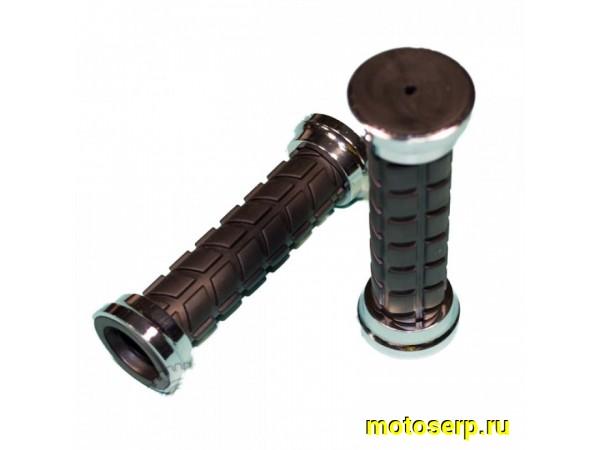 Купить  Грипсы (ручки, резинки) на руль 120 мм хром окантовка Вело (пар)  (ML 3183 (R4 (Дан купить с доставкой по Москве и России, цена, технические характеристики, комплектация фото  - motoserp.ru