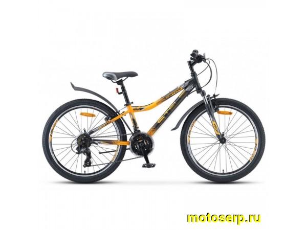 Купить  ====24" STELS NAVIGATOR-410 V (Стелс Навигатор-410) 24"; 21ск; рама-сталь; тормоз-V-Brake; пер.аморт; дв.обод (шт) купить с доставкой по Москве и России, цена, технические характеристики, комплектация фото  - motoserp.ru