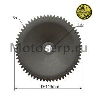 motoserp.ru - Шкив, щека, наружный переднего вариатора 139QMB R50, Storm, Basic (щека D-114mm, 26зуб-62зуб.) (шт) (ML 2760  - МотоВелоЦентр г.Серпухов