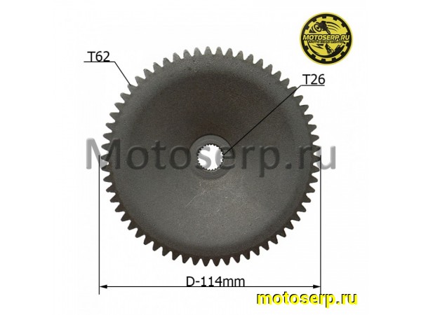Купить  Шкив, щека, наружный переднего вариатора 139QMB R50, Storm, Basic (щека D-114mm, 26зуб-62зуб.) (шт) (ML 2760  купить с доставкой по Москве и России, цена, технические характеристики, комплектация фото  - motoserp.ru