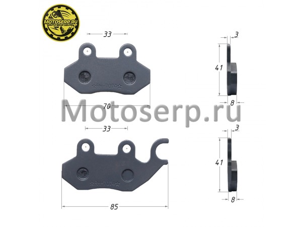 Купить  Колодки тормозные диск Patron Hobo 125 и др (передн.) с левым ухом (короткие) (пар) (R1 (MOTO-SKUTER 4377 купить с доставкой по Москве и России, цена, технические характеристики, комплектация фото  - motoserp.ru