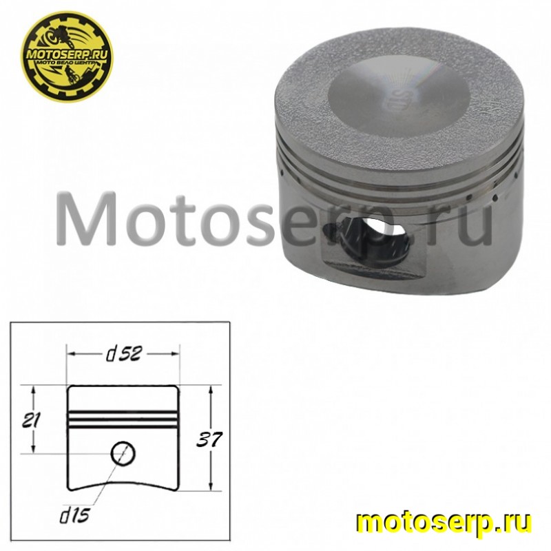 Купить  Поршень 152QMI D52; p-15; 125cc ЛЕО-125;Т-22 и др. (Голый) (шт) (R1 купить с доставкой по Москве и России, цена, технические характеристики, комплектация фото  - motoserp.ru