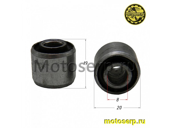 Купить  Сайлентблок (D-20mm, d-8mm, L-19mm)  под аморт 139QMB, 1P40QMB, 157QMJ Yamaha и др (шт) (ML 13908 (R1 (AVANTIS 13389 (Vento 5955 купить с доставкой по Москве и России, цена, технические характеристики, комплектация фото  - motoserp.ru