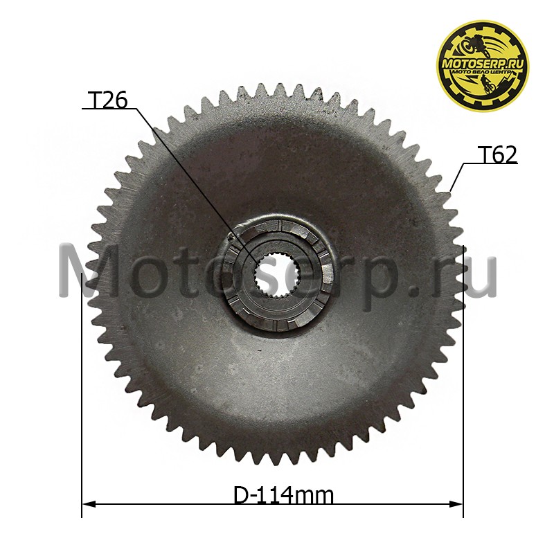 Купить  Шкив, щека, наружный переднего вариатора Honda DIO AF27/34/35 (щека D-114mm, 26зуб-62зуб) CN (шт)  (R1 (ANKON 009750 купить с доставкой по Москве и России, цена, технические характеристики, комплектация фото  - motoserp.ru