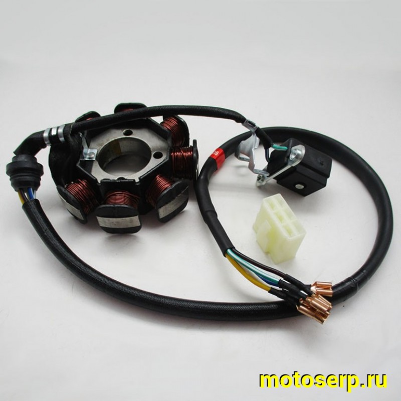 Купить  Генератор (статор, зажигание) 8кат (1+1+1+1+1) Hunter, Simpler125 156/157FMI (шт)  (MM 18543  (ML 4477 (ZUUM 100104175-0028 купить с доставкой по Москве и России, цена, технические характеристики, комплектация фото  - motoserp.ru
