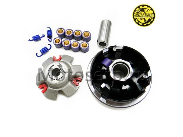 Купить  Вариатор передний 157QMJ 152QMI 150-125cc в сборе ТЮНИНГ (Щека D-114mm, втулка d-24mm) (шт) (TATA 1000480 (MOTO-SKUTER 4457 купить с доставкой по Москве и России, цена, технические характеристики, комплектация фото  - motoserp.ru