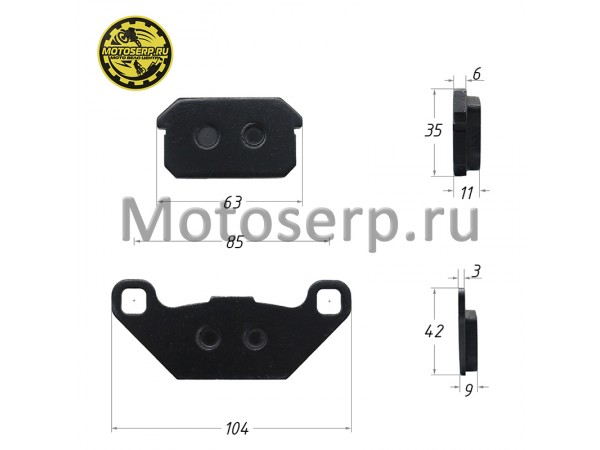 Купить  Колодки тормозные задние ATV 500K (пар) (MP C500-8301730-1 купить с доставкой по Москве и России, цена, технические характеристики, комплектация фото  - motoserp.ru