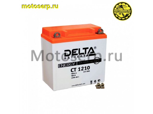Купить  Аккумулятор 12в 10а (137/77/135) YB9A-A, YB9-B, 12N9-4B-1 СТ1210 (высокий) Тайвань Delta (шт) (Алькор CT 1210 (Энерг CT 1210 купить с доставкой по Москве и России, цена, технические характеристики, комплектация фото  - motoserp.ru