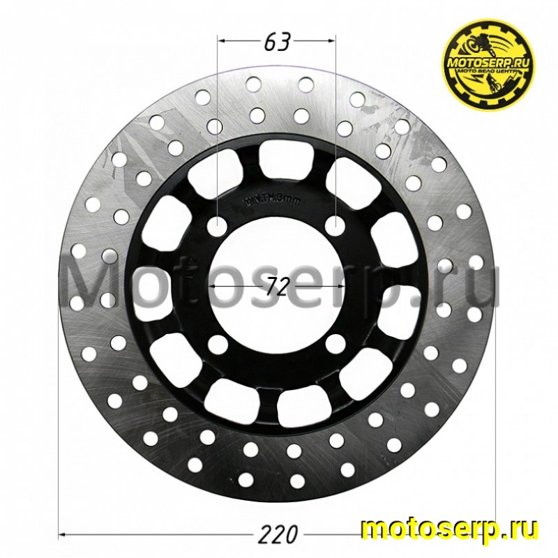 Купить  Диск тормозной передний (220x72) (отв:4x63) CF 500 (шт) (MP 9010-080001 купить с доставкой по Москве и России, цена, технические характеристики, комплектация фото  - motoserp.ru