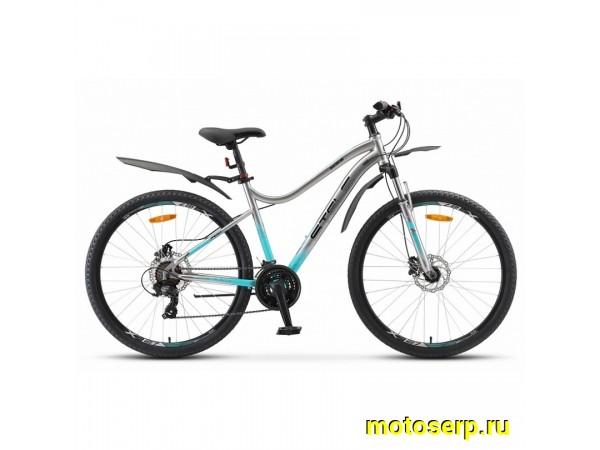 Купить  ====27.5" STELS MISS-7100 D (Стелс Мисс-7100) 27,5"; 21ск; рама-сталь; тормоз-гидр.Disk; дв.обод; перед аморт (шт) купить с доставкой по Москве и России, цена, технические характеристики, комплектация фото  - motoserp.ru