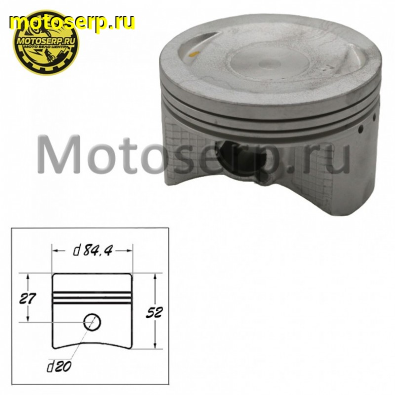 Купить  Поршень ATV 400H/450H/500H D84,4; p-20; голый (шт) (MP 13101-F18-0000 (BL 13101-004-0000 купить с доставкой по Москве и России, цена, технические характеристики, комплектация фото  - motoserp.ru