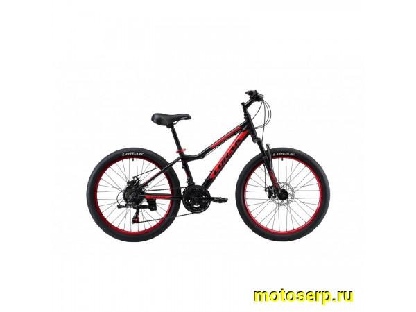 Купить  ====24" LORAK DINAMIC (Лорак Динамик) 24"; 21ск; рама-алюминий; тормоз-Disk; вилка Lorak 245; задний перекл.SHIMANO RD-TX35 (шт) купить с доставкой по Москве и России, цена, технические характеристики, комплектация фото  - motoserp.ru