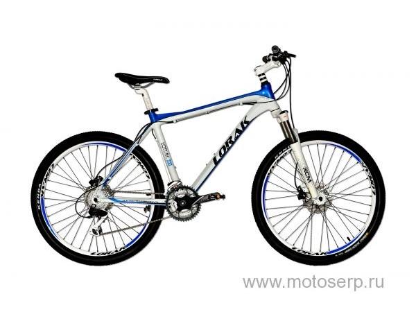 Купить  ====26" LORAK 300 (Лорак 300) 26"; 24ск; рама-алюминий; тормоз-гидр. Disk; вилка SUNTOUR XCM 100mm с регулировкой и блокировкой (шт) купить с доставкой по Москве и России, цена, технические характеристики, комплектация фото  - motoserp.ru