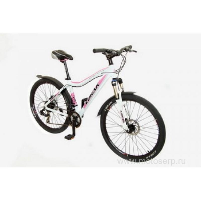 Купить  ====26" LORAK GLORY 100 (17") (Лорак Глори 100) 26"; 21ск; рама-алюминий; тормоз-Disk; вилка Lorak 245 ALLOY100mm с регулировкой и блокировкой (шт) купить с доставкой по Москве и России, цена, технические характеристики, комплектация фото  - motoserp.ru