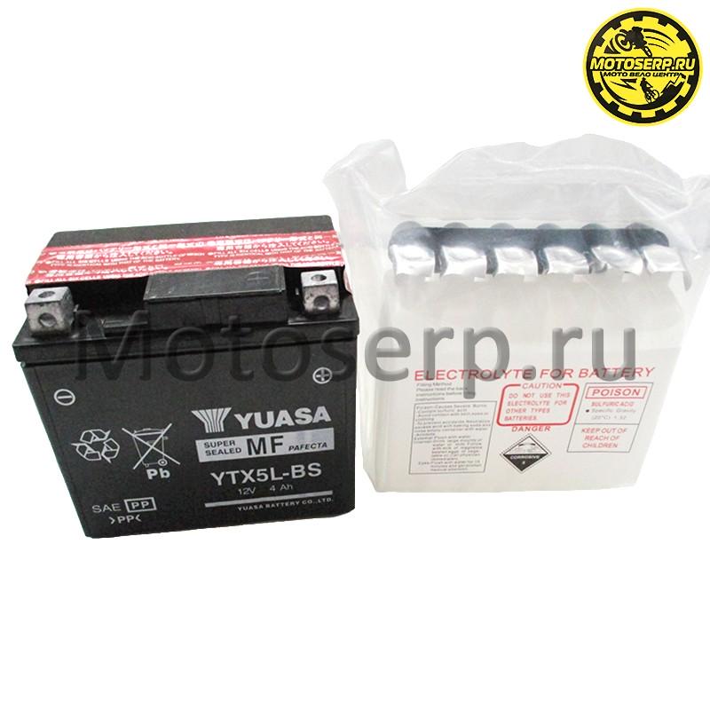 Купить  Аккумулятор 12в  5а (109х67х105) YUASA MF YTX5L-BS  (шт) (MOTO-SKUTER 019 (0 купить с доставкой по Москве и России, цена, технические характеристики, комплектация фото  - motoserp.ru