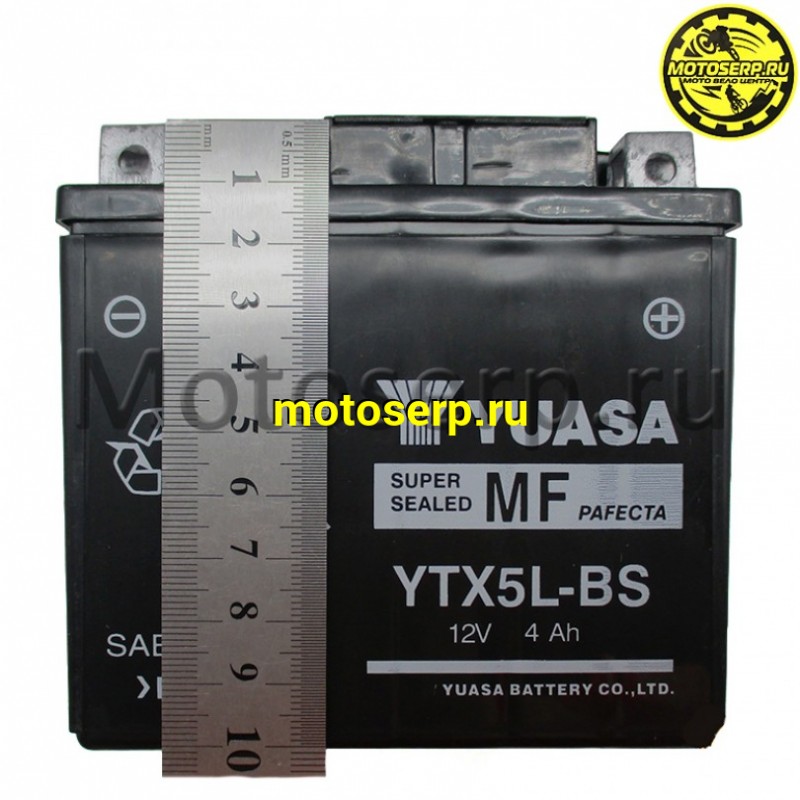 Купить  Аккумулятор 12в  5а (109х67х105) YUASA MF YTX5L-BS  (шт) (MOTO-SKUTER 019 купить с доставкой по Москве и России, цена, технические характеристики, комплектация фото  - motoserp.ru