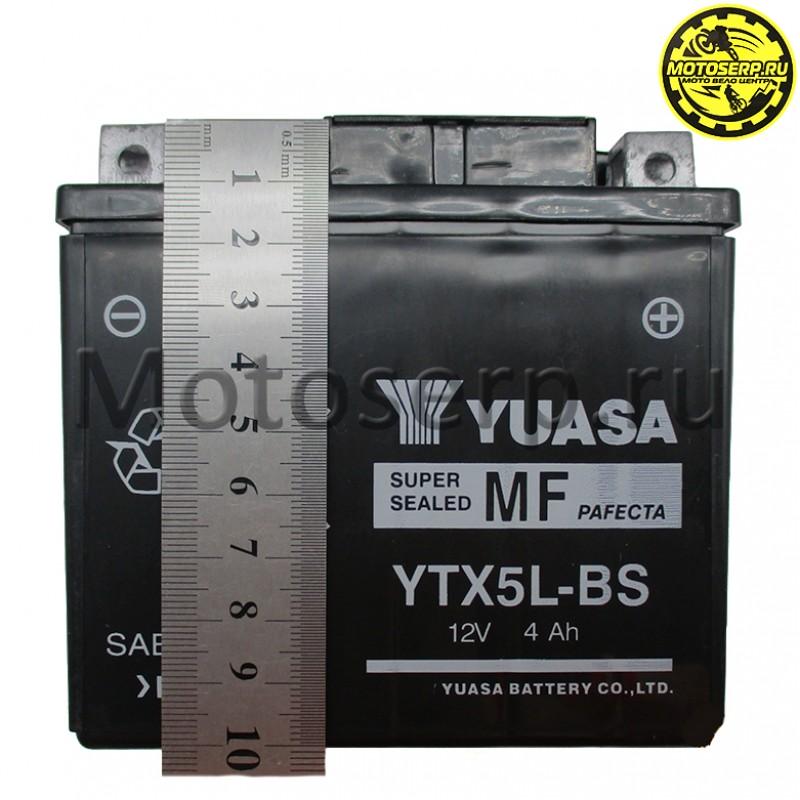 Купить  Аккумулятор 12в  5а (109х67х105) YUASA MF YTX5L-BS  (шт) (MOTO-SKUTER 019 (0 купить с доставкой по Москве и России, цена, технические характеристики, комплектация фото  - motoserp.ru