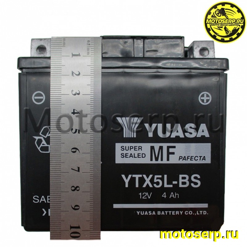 Купить  Аккумулятор 12в  5а (109х67х105) YUASA MF YTX5L-BS  (шт) (MOTO-SKUTER 019 купить с доставкой по Москве и России, цена, технические характеристики, комплектация фото  - motoserp.ru
