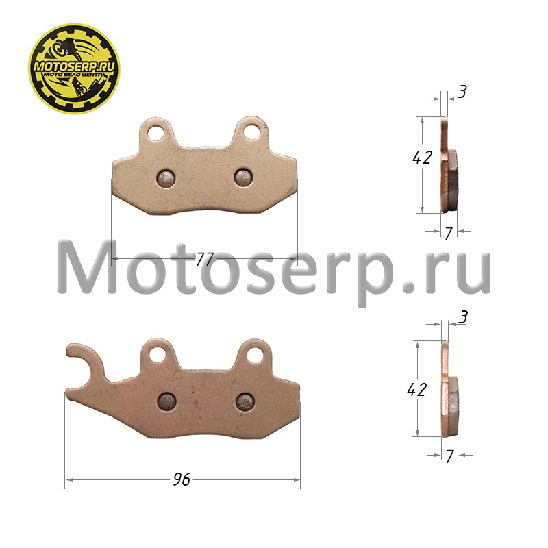 Купить  Колодки тормозные передние ATV 500K, 500GT;  CF Z6; Kawasaki: BF 650/700 правый (пар) (MP 9060-080910 (M95  купить с доставкой по Москве и России, цена, технические характеристики, комплектация фото  - motoserp.ru