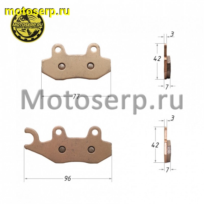 Купить  Колодки тормозные передние ATV 500K, 500GT;  CF Z6; Kawasaki: BF 650/700 правый (пар) (MP 9060-080910 (M95  купить с доставкой по Москве и России, цена, технические характеристики, комплектация фото  - motoserp.ru