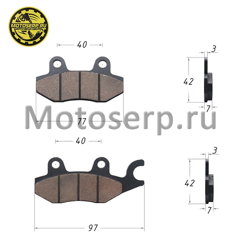 Купить  Колодки тормозные передние ATV CF Z6 Kawasaki: BF 650/700 Stels: 500K, 500GT правые (пар) (MP 9060-080810 (M95 купить с доставкой по Москве и России, цена, технические характеристики, комплектация фото  - motoserp.ru