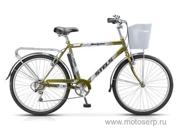 Купить  ====26" STELS NAVIGATOR-250 (Gent) (Стелс Навигатор-250) (Муж) 26"; 7ск; рама-сталь; тормоз-V-Brake (шт) (0 купить с доставкой по Москве и России, цена, технические характеристики, комплектация фото  - motoserp.ru