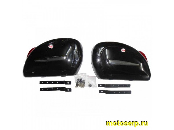 Купить  Кофры боковые пластик МОТО универсальные (16,5х43,2х30,5 см., встроенные стоп-сигналы),  (пар)  (MM 89432 купить с доставкой по Москве и России, цена, технические характеристики, комплектация фото  - motoserp.ru