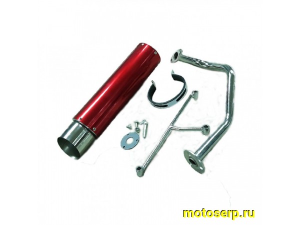 Купить  Глушитель в сборе 139QMB тюнинговый  (100x375mm); (прямоточный) ТИП1 1 4т 50-100cc  (шт) (0 купить с доставкой по Москве и России, цена, технические характеристики, комплектация фото  - motoserp.ru