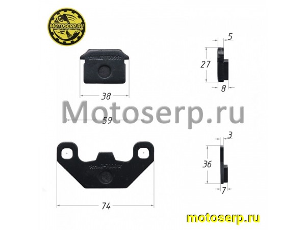 Купить  Колодки тормозные диск ATV 70-125, KAYO CRF MINI-A, LITE (задние) (пар) (R1 (MM 27543 (Кокурин купить с доставкой по Москве и России, цена, технические характеристики, комплектация фото  - motoserp.ru