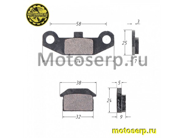 Купить  Колодки тормозные диск ATV 70-125, DINGO T125,T150,МУХТАР-15 (перед.) (пар) (R1 (MD 01585 (TATA 16106466 (ML 10036 купить с доставкой по Москве и России, цена, технические характеристики, комплектация фото  - motoserp.ru