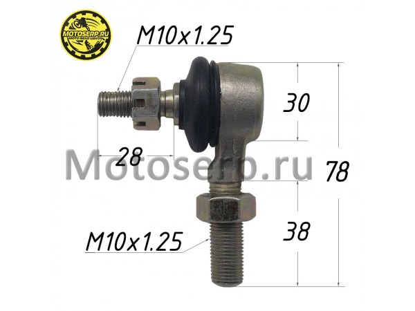 Купить  Шаровая опора верхн/нижн ATV50-150 (M10x1.25, M10x1.25, D30, L=78) (прав. резьба) (шт) (Кокурин купить с доставкой по Москве и России, цена, технические характеристики, комплектация фото  - motoserp.ru