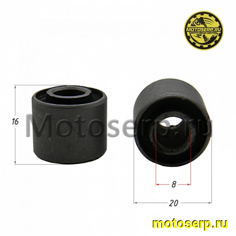 Купить  Сайлентблок (D-20mm,d-8mm, L-16mm) (шт) (R1 (TATA 10220720 купить с доставкой по Москве и России, цена, технические характеристики, комплектация фото  - motoserp.ru