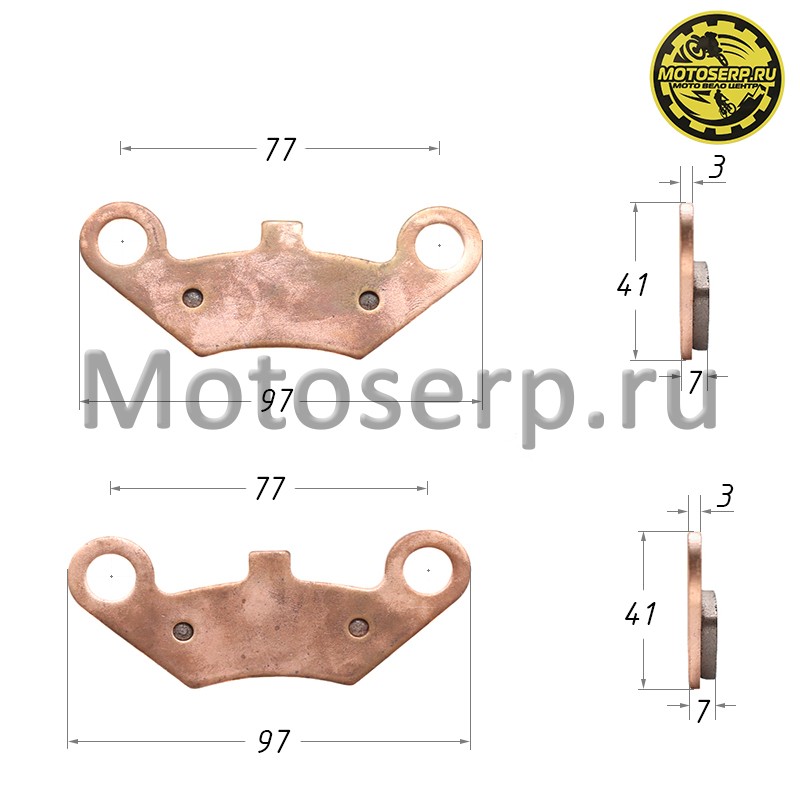 Купить  Колодки тормозные передние ATV CF 500, CF X6, CF X8, POLARIS FA475, ATV 150-200, Linhai D200/300/400 и др. (пар) (MP 9010-0808B0  купить с доставкой по Москве и России, цена, технические характеристики, комплектация фото  - motoserp.ru