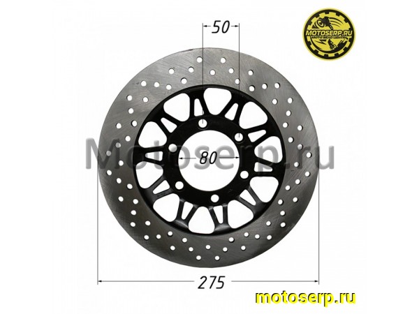 Купить  Диск тормозной передний (275x80) (отв:6x50) YM Scorpion (шт) (0 купить с доставкой по Москве и России, цена, технические характеристики, комплектация фото  - motoserp.ru