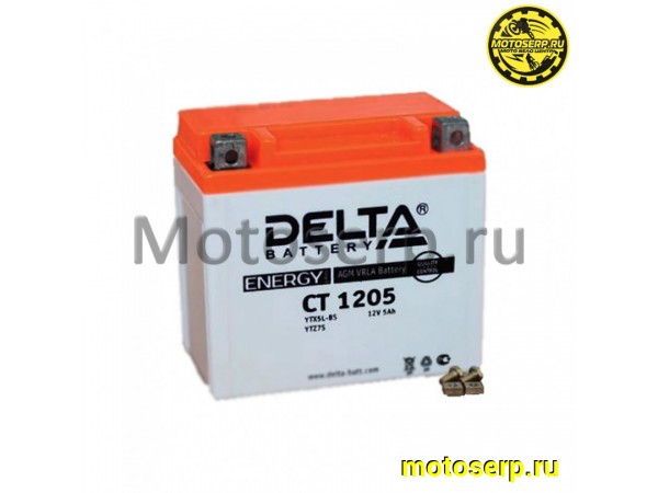 Купить  Аккумулятор 12в  5а (114х70х106) YTX5L-BS,YTZ7S Delta (шт) (Алькор CT 1205 (Энерг CT 1205 купить с доставкой по Москве и России, цена, технические характеристики, комплектация фото  - motoserp.ru