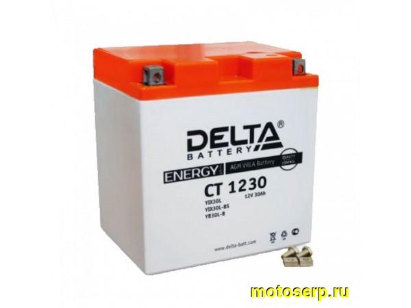 Купить  Аккумулятор 12в 30а (168x126x175) YIX30,YIX30L-BS,YB30L-B Delta(шт) (Алькор CT 1230 купить с доставкой по Москве и России, цена, технические характеристики, комплектация фото  - motoserp.ru