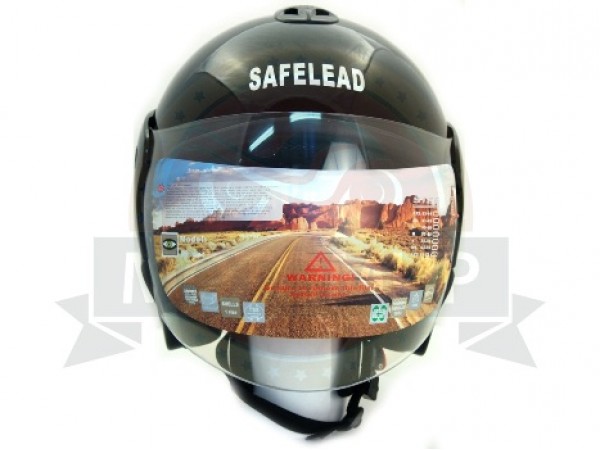 Купить  Шлем открытый байк со стеклом Safelead LX-217 колобки ЧЁРНЫЙ (L) (шт) (0 купить с доставкой по Москве и России, цена, технические характеристики, комплектация фото  - motoserp.ru